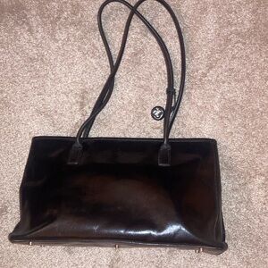 Monsac Black Leather Handbag. EUC